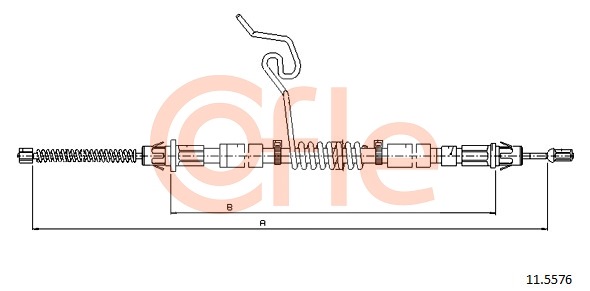 Cablu, frana de parcare 11.5576 COFLE
