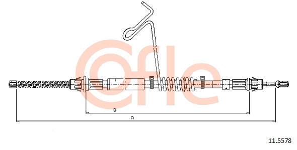 Cablu, frana de parcare 11.5578 COFLE