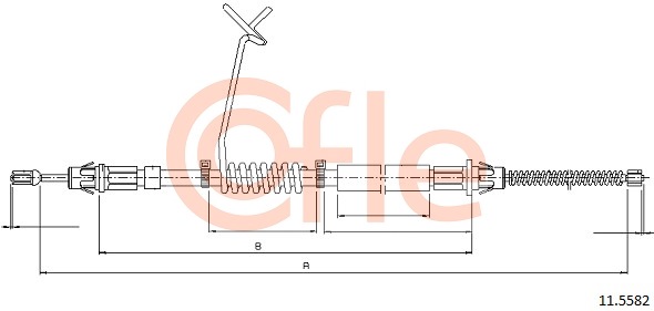 Cablu, frana de parcare 11.5582 COFLE