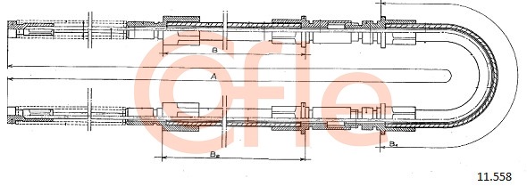 Cablu, frana de parcare 11.558 COFLE