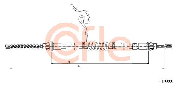 Cablu, frana de parcare 11.5665 COFLE