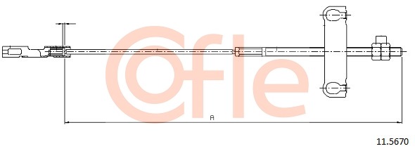 Cablu, frana de parcare 11.5670 COFLE