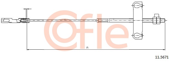 Cablu, frana de parcare 11.5671 COFLE