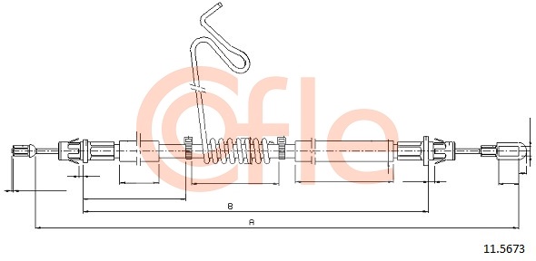 Cablu, frana de parcare 11.5673 COFLE