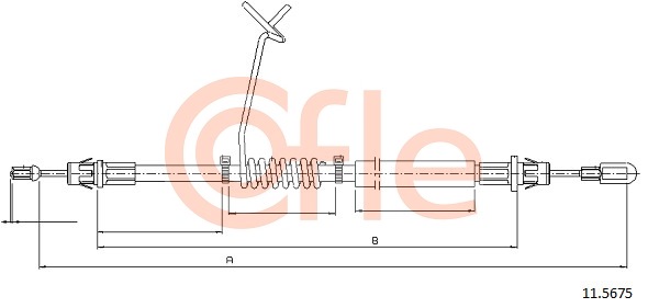 Cablu, frana de parcare 11.5675 COFLE