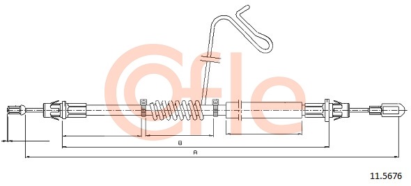 Cablu, frana de parcare 11.5676 COFLE