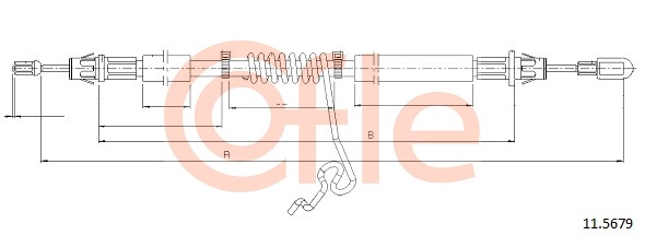 Cablu, frana de parcare 11.5679 COFLE