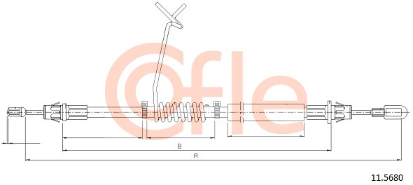 Cablu, frana de parcare 11.5680 COFLE