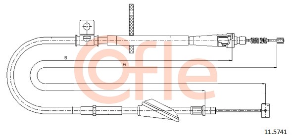 Cablu, frana de parcare 11.5741 COFLE