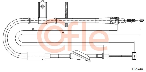 Cablu, frana de parcare 11.5744 COFLE