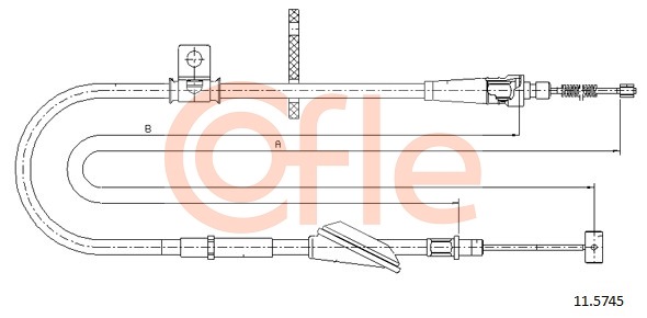 Cablu, frana de parcare 11.5745 COFLE