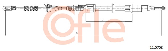 Cablu, frana de parcare 11.5753 COFLE