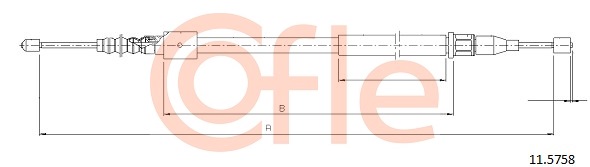 Cablu, frana de parcare 11.5758 COFLE
