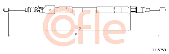Cablu, frana de parcare 11.5759 COFLE