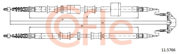 Cablu, frana de parcare 11.5766 COFLE