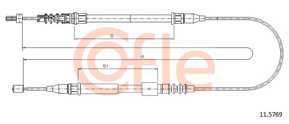 Cablu, frana de parcare 11.5769 COFLE