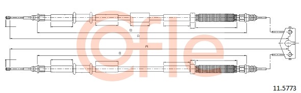 Cablu, frana de parcare 11.5773 COFLE