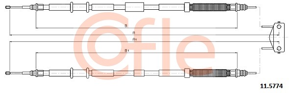 Cablu, frana de parcare 11.5774 COFLE