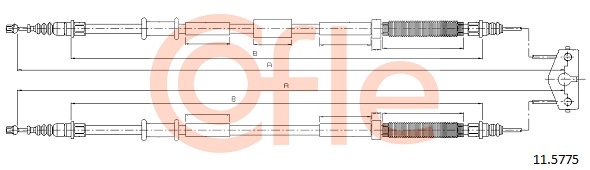 Cablu, frana de parcare 11.5775 COFLE