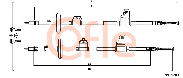 Cablu, frana de parcare 11.5783 COFLE