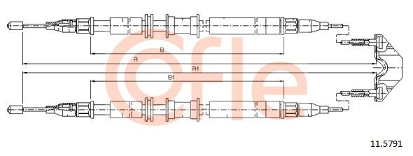 Cablu, frana de parcare 11.5791 COFLE