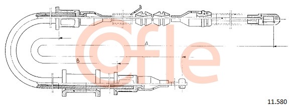 Cablu, frana de parcare 11.580 COFLE