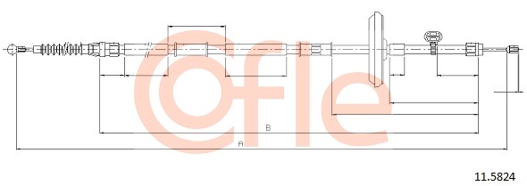 Cablu, frana de parcare 11.5824 COFLE