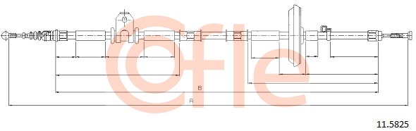 Cablu, frana de parcare 11.5825 COFLE