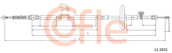 Cablu, frana de parcare 11.5831 COFLE