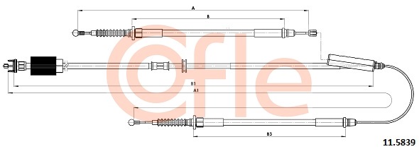 Cablu, frana de parcare 11.5839 COFLE