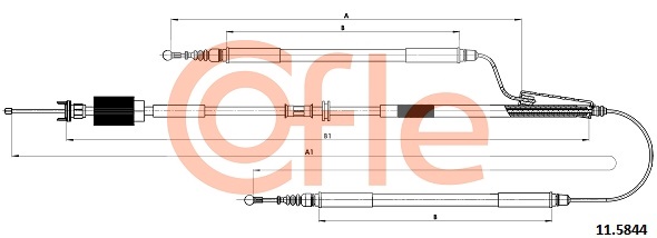 Cablu, frana de parcare 11.5844 COFLE