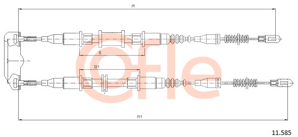 Cablu, frana de parcare 11.585 COFLE