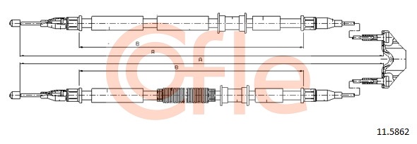 Cablu, frana de parcare 11.5862 COFLE