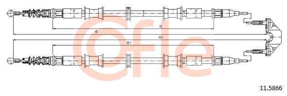 Cablu, frana de parcare 11.5866 COFLE