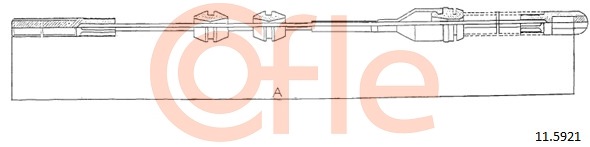 Cablu, frana de parcare 11.5921 COFLE