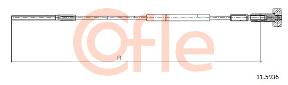 Cablu, frana de parcare 11.5936 COFLE