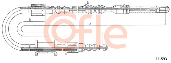Cablu, frana de parcare 11.593 COFLE