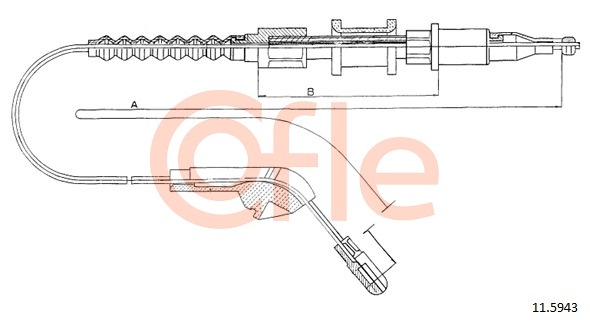 Cablu, frana de parcare 11.5943 COFLE