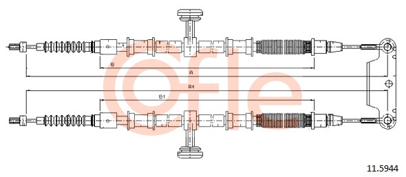 Cablu, frana de parcare 11.5944 COFLE