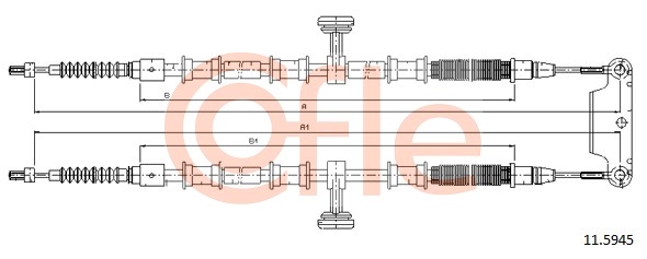 Cablu, frana de parcare 11.5945 COFLE