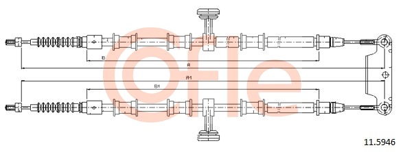 Cablu, frana de parcare 11.5946 COFLE