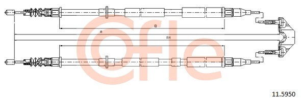 Cablu, frana de parcare 11.5950 COFLE