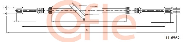 Cablu, frana de parcare 11.6562 COFLE