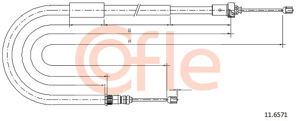Cablu, frana de parcare 11.6571 COFLE