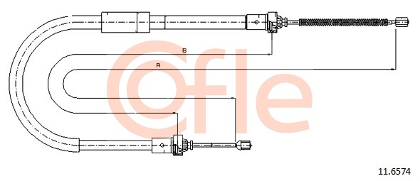 Cablu, frana de parcare 11.6574 COFLE