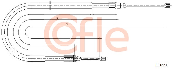 Cablu, frana de parcare 11.6590 COFLE