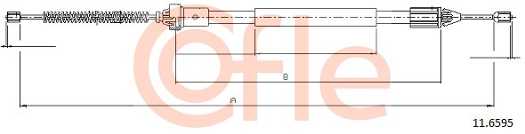 Cablu, frana de parcare 11.6595 COFLE