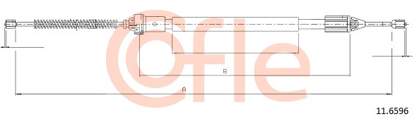 Cablu, frana de parcare 11.6596 COFLE