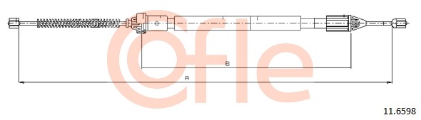 Cablu, frana de parcare 11.6598 COFLE