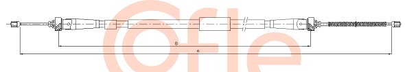 Cablu, frana de parcare 11.6604 COFLE
